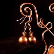 Image of Copper Bead Earrings