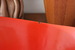 Image of Large vintage red enameled biomorphic shaped 'Krenit' bowl by Herbert Krenchel for Torben Orskov (De