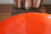 Image of Vintage red enameled 'Krenit' bowl by Herbert Krenchel for Torben Orskov (Den) c1950/60