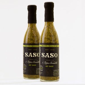 Image of Roasted Three-Pepper Tomatillo Hot Sauce 