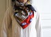 Image of Le Foulard -doublure Bleu rayé