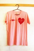Image of Heart T-Shirt - Pink on Pink
