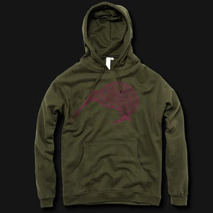 Image of Womens Koru Kiwi Hood - Black