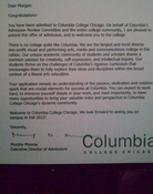 Image of Thank You letter + more