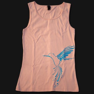 Image of Womens Bird Singlet - Apricot