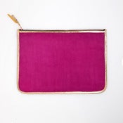 Image of LARGE CLUTCH - fuchsia & gold