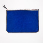 Image of LARGE CLUTCH - Cobalt & Grey