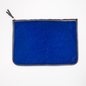 Image of LARGE CLUTCH - Cobalt & Grey