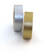 Image of Gold & Silver Washi Tape - Japanese Masking Tape - 15mm x 10m 