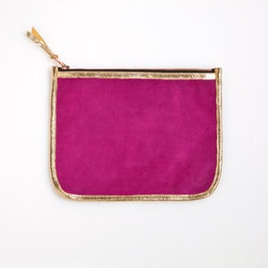 Image of AS SEEN in Martha Stewart Living!   NECESSAIRE - Fuchsia & Gold