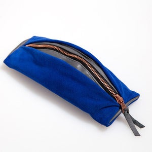 Image of AS SEEN in Martha Stewart Living!         MINI NECESSAIRE- Cobalt & Grey