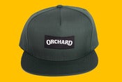 Image of Orchard Text Logo Rhino Canvas Snapback Hat - Hunter Green