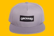 Image of Orchard Text Logo Rhino Canvas Snapback Hat - Silver