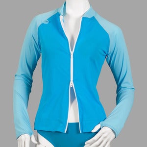 Image of Surf & Sky Blue Sail Away Ladies Rashie
