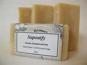 Image of Coconut, Cinnamon and Lime hand made cold process soap