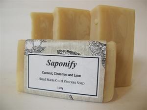 Image of New product - Coconut, Cinnamon and Lime hand made cold process soap