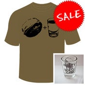 Image of "NUT+SHOT" Tee! + NUT-SHOT GLASS COMBO! 