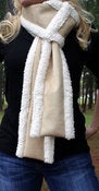 Image of 2 Panel hidden cell phone pocket extra long Scarf 