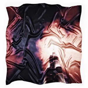 Image of Burj Khalifa Silk Scarf