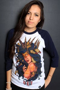 Image of She of the Golden Feather (Baseball Tee)