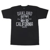 Image of OAKLAND SRAPERS TEE | BLACK / SILVER