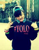 Image of BLACK/RED #YOLO CREWNECK 
