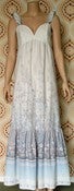 Image of Ladies Dress with Ruffle - Blue Flowers