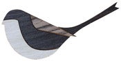 Image of Three Tone Bird Brooch