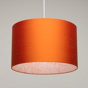 Image of Flame orange silk // orange lampshade