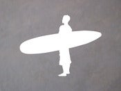 Image of Longboard Surfer Decal