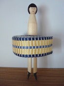 Image of Vintage Braid Peg - blue/yellow