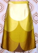 Image of Ladies A-Line Skirt - Yellow Circles