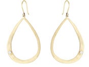 Image of LSJ Hoop Earrings, 14K Gold and Diamond