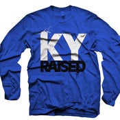 Image of LONG SLEEVE Ky Raised in Ky Blue, White & Black