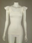 Image of Frill Sleeve T, Ivory