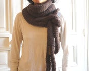 Image of Polder echarpe Taupe + maille laiton