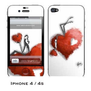 Image of iphone 4/4s skin - "Hearts"