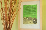 Image of The First Day ~ limited edition letterpress print