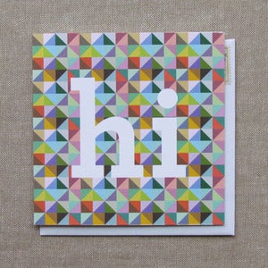 Image of "Geometric Hi" Everyday Card