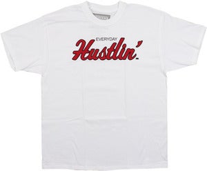 Image of HUSTLIN' TEE | WHITE / RED