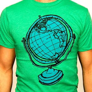 Blue Globe on green