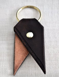 Image of Walnut Hem Stitch Bookmark Key Chain