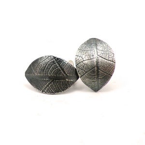 Image of Leaflet Sterling Stud Earrings