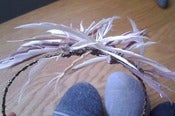 Image of Spiky Cream Off Centre Headpiece