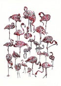 Image of Flamingos screen print