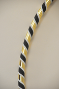 Image of Classic gold, black, white striped beginner hoop