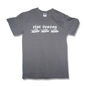 Image of RIOT SEASON Classic Tanks Logo T-Shirt (Charcoal Gildan Tee)