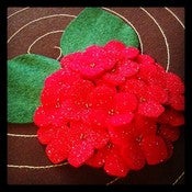 Image of glitter red hydrangea headband // ready-to-ship