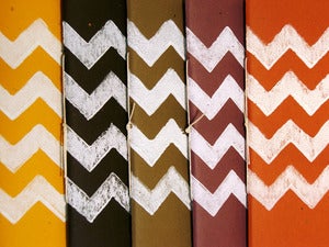 Image of Chevron Pattern Mini Sketchbooks; set of 5