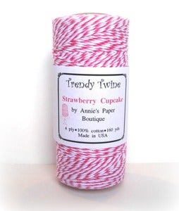 Image of Strawberry Cupcake Trendy Twine {Lt Pink & Dk Pink Bakers Twine}